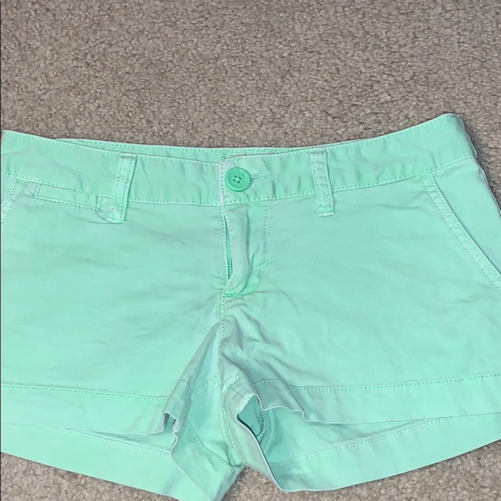 Lime green tight shorts